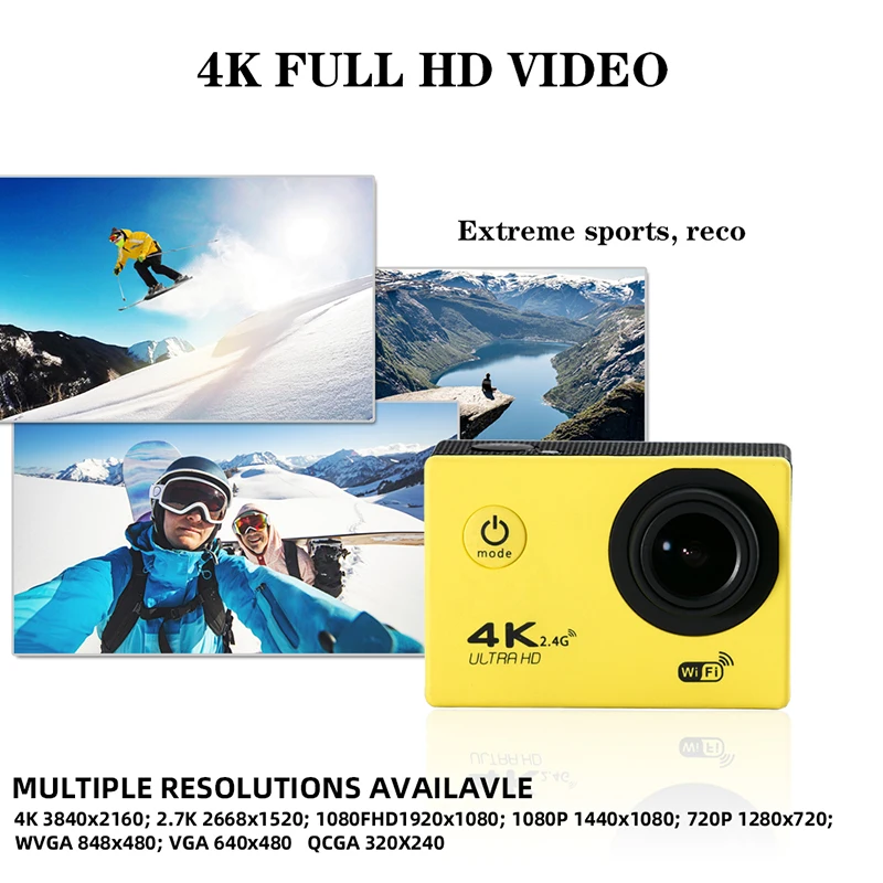 Спортивная экшн камера для наружного использования Водонепроницаемая мини HD