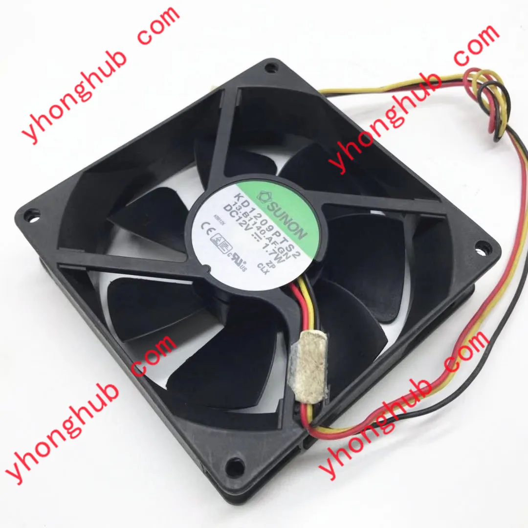 SUNON KD1209PTS2 13.B1140.AF AC/DC 12V 1,7 W 3-провода, Размеры: 90x90x25 мм Сервер вентилятор охлаждения
