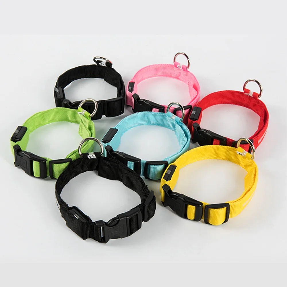 Светодиодный ошейник для собак с usb зарядкой защищающий от потери в ночное время