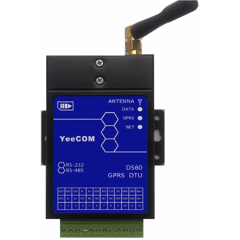 D560 промышленный класс GPRS DTU Серийный порт флуоресцентный для Gprs MQTT IoT облачная