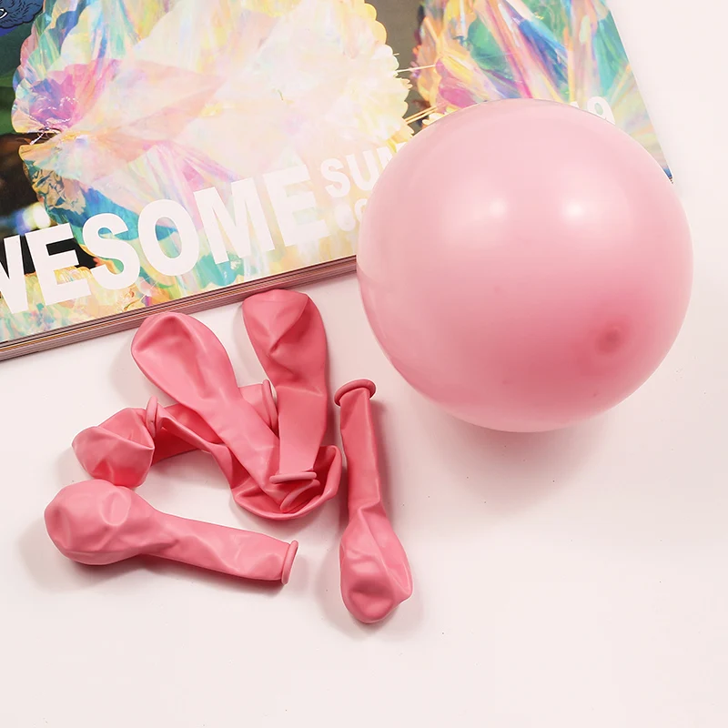 Pink 50 пачка 5 дюймов пастельные макарун латексные шары Детские латексные день рождения, мероприятие, вечеринка, свадебные украшения - Цвет: Pink