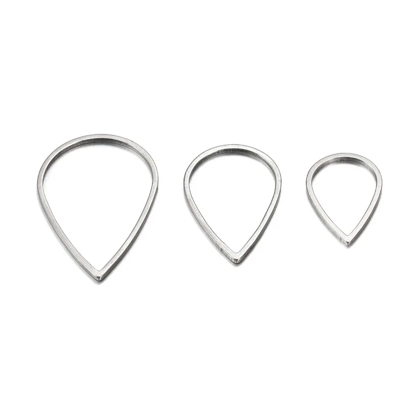 10 шт. 3 размера капли воды Очаровательная подвеска из нержавеющей стали с