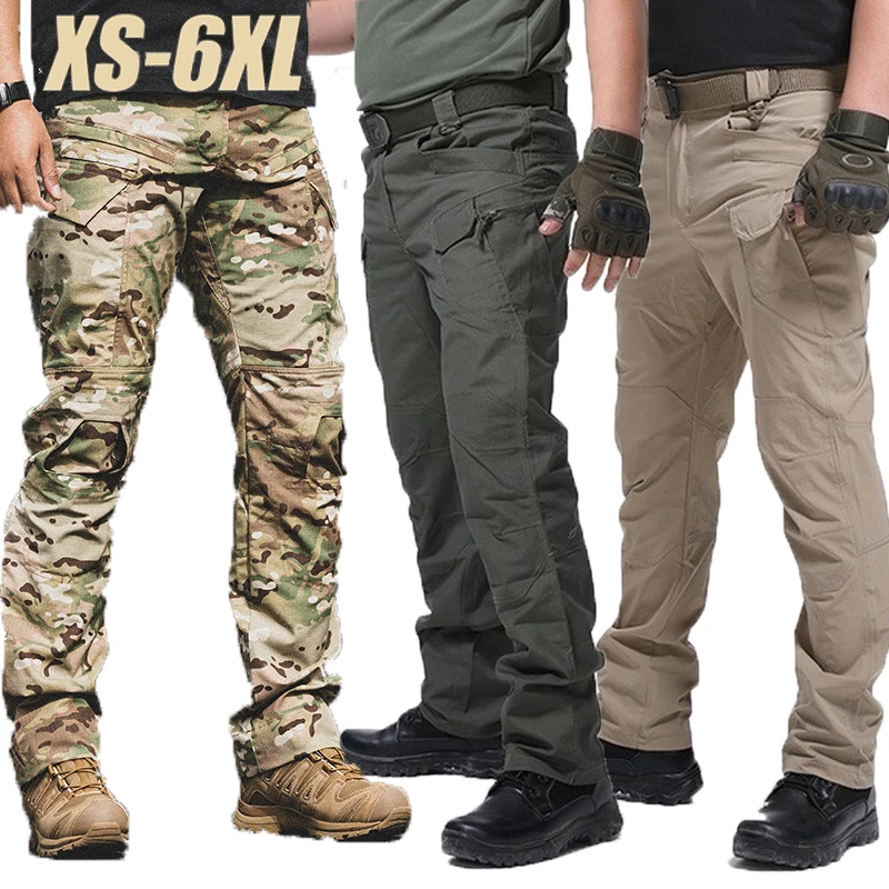 

Men's Multi Pockets Tactical Pants Stretch Trousers Urban Military Work Casual S-6XL