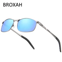 retro polarized sunglasses men car driving glasses for man rectangle frame sunglass metal shades