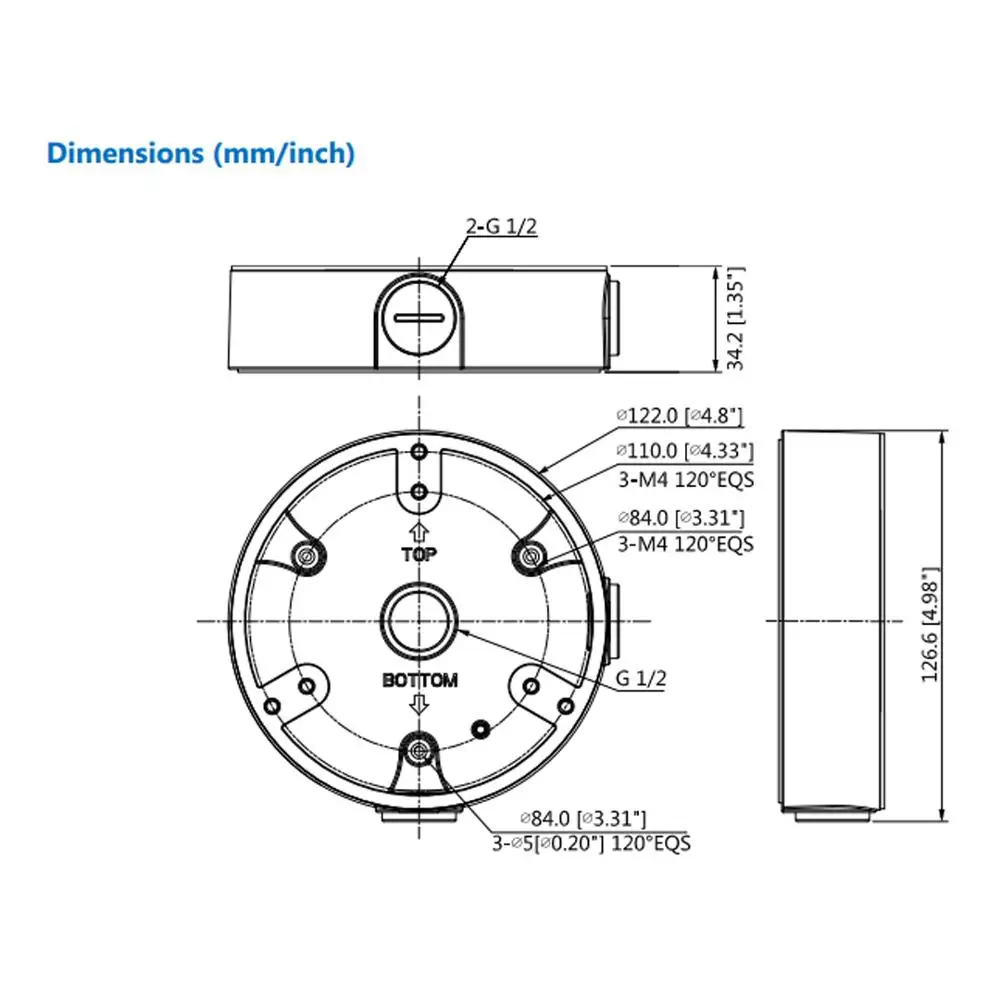Водонепроницаемая распределительная коробка для систем видеонаблюдения PFA137