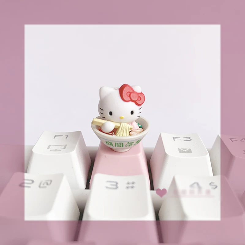 

R4 High For Mechanical Keyboard Keycap Personality Lamian Noodles Airplane Cat Keycap Is Suitable For Cherry Mx Switch