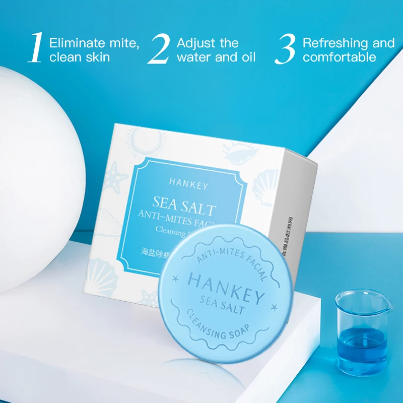 Мыло с морской солью мыло ручной работы против клещей контроль жирности