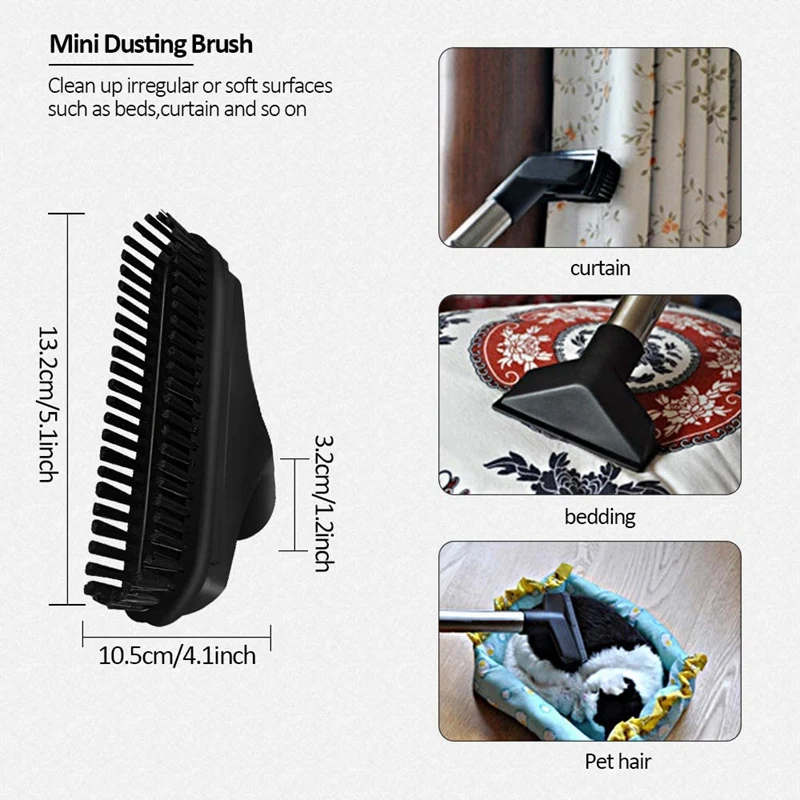 

Vacuum Replacement 32mm (1 1/4 Inch Vacuum Attachments) and 35mm (1 3/8 Inch) Vacuum Accessories Dusty Brush Kit, 7 Set