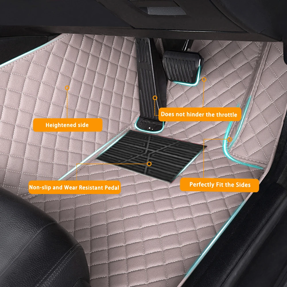 

Custom Car Floor Mats For RAM 1500 2500 Waterproof Leather Foot Pads Auto Interior Accessories