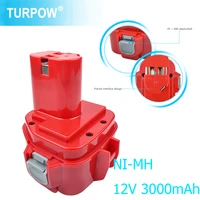 turpow 3000mah rechargeable battery for makita 12 v power tool battery pa12 6270d 6271d 6227d 6317d 8270d 4331d l50