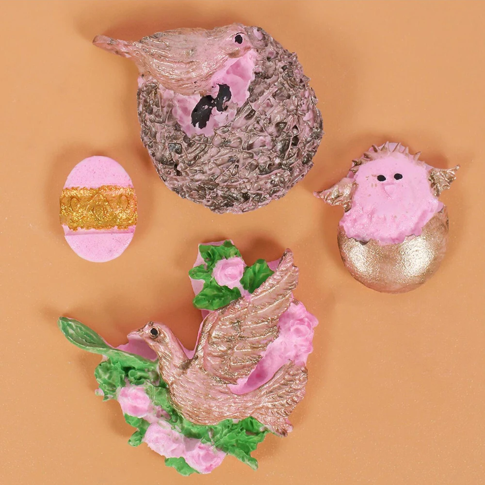 Силиконовая форма для шоколада в виде птичьего гнезда и яйца |