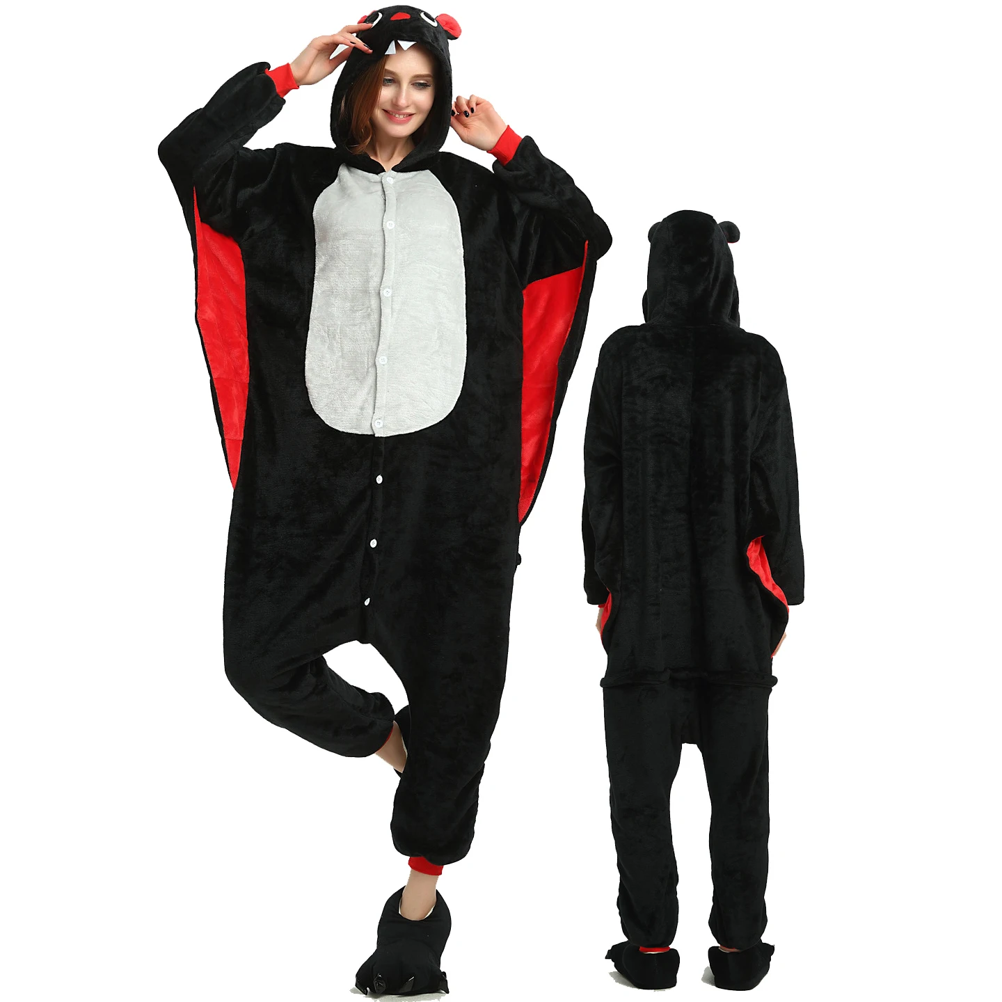 Пижама-комбинезон летучая мышь кигуруми в виде животных для взрослых женский и