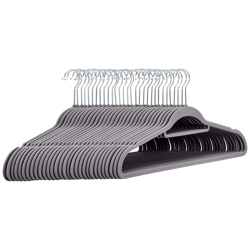 

MLGB Non-Slip Velvet Suit Hangers with Tie Hanger 42cm Hanger 360 Degree Rotatory Hook Heavy Duty Suit Hangers