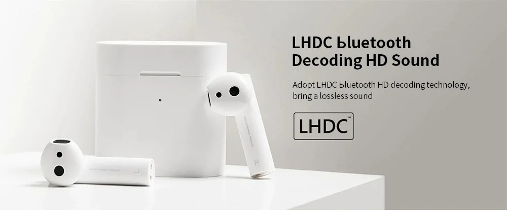 Xiaomi Air 2 TWS bluetooth наушники гарнитура с шумоподавлением LHDC HD 14,2 мм динамический двойной микрофон ENC автоматическая пауза управление