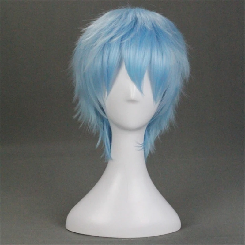 

Парик для косплея Kuroko без корзины Tetsuya Kuroko, 30 см, короткие синие мужские синтетические волосы, парик из аниме