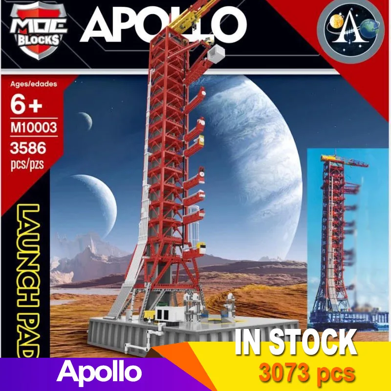 114 см в высоту 3586 шт. пусковая пушистая башня Apollo Saturn V для 21309 подходит