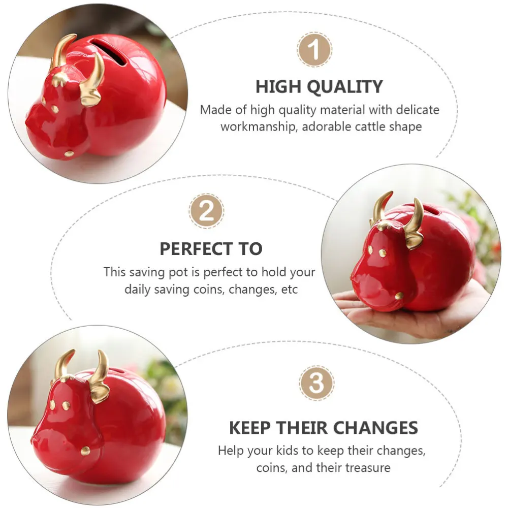 

1pc Cattle Ornament New Year's Gift for Children Coin Money New Year