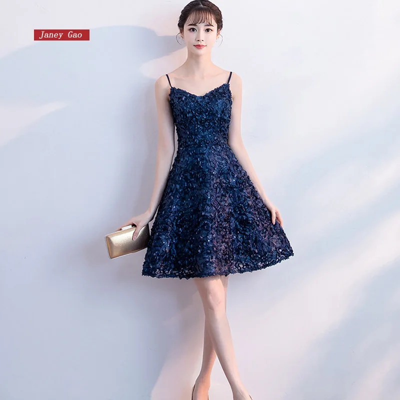 Короткое платье для выпускного JaneyGao вечернее мини вечевечерние официальное