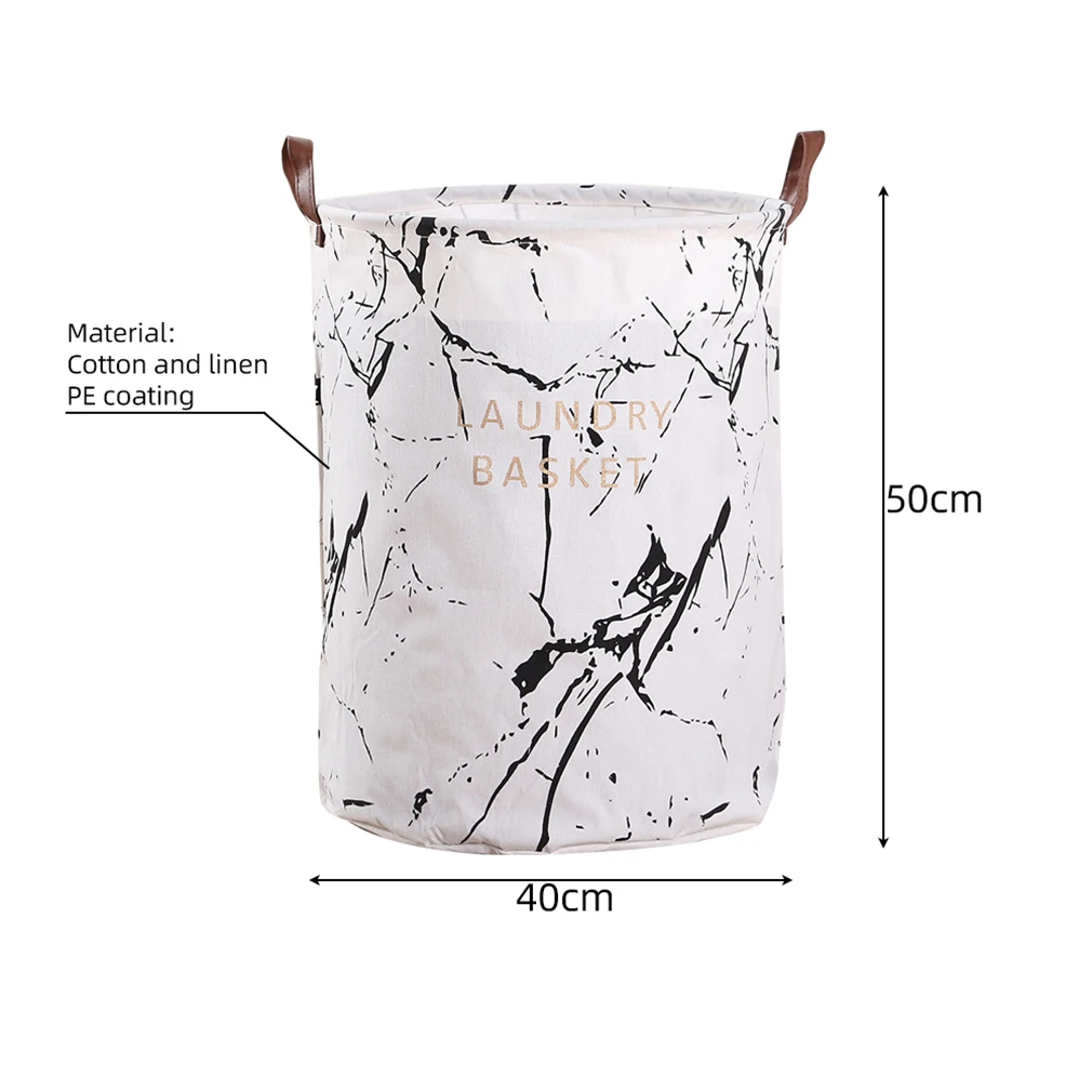 

Canvas Waterproof Laundry Organizer Basket Large Capacity Laundry Hamper Dirty Clothes Storage Bag Toy Home Storage Bin
