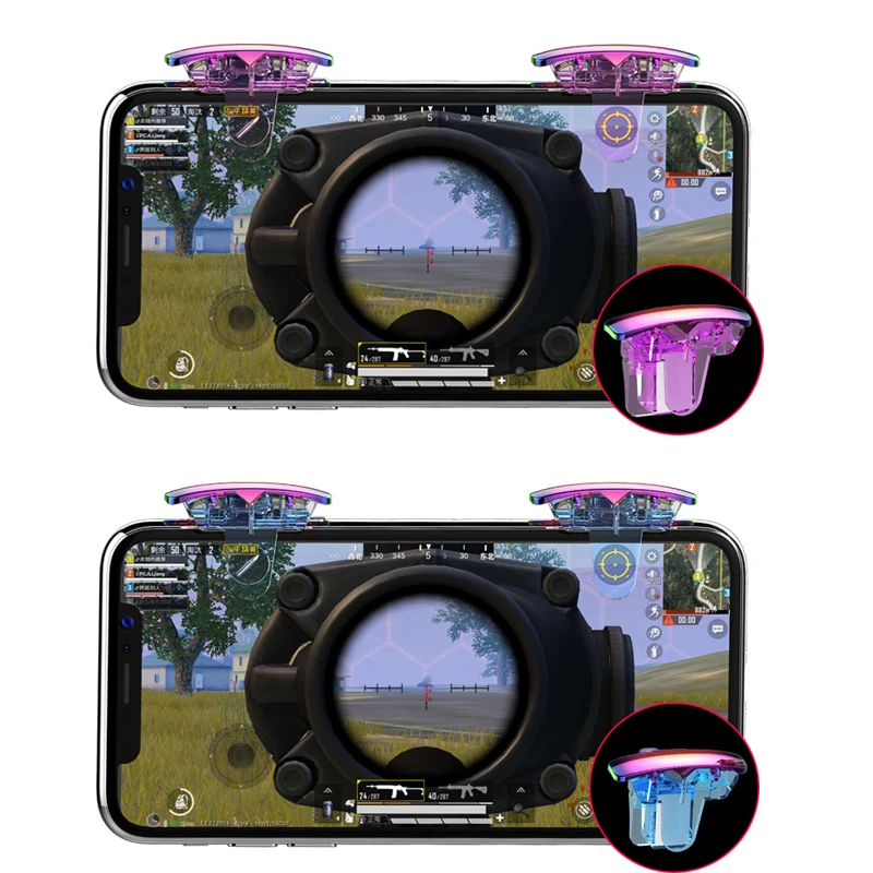 Прозрачный мини геймпад триггеры контроллер PUBG мобильный l1 r1 джойстик для