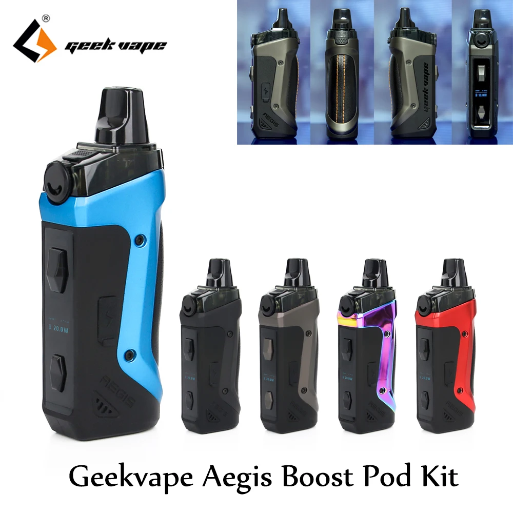 2 шт.! Geekvape Aegis boost 40 Вт электронная сигарета мод с 3 7 мл/2 мл картридж испарителем