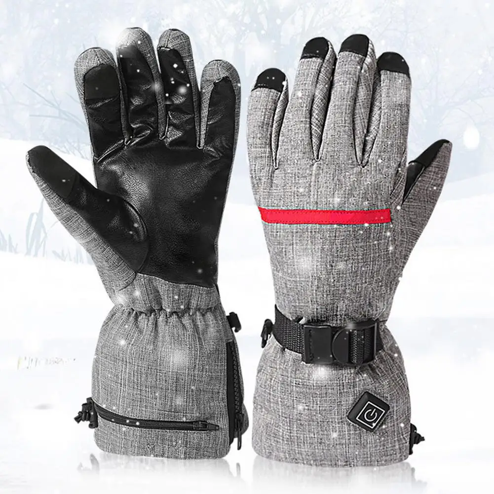 

4600mAh Battery Powered Motorbike Racing Riding Gloves Winter Waterproof Heated Guantes Moto Touch Screen Motorcycle Gloves