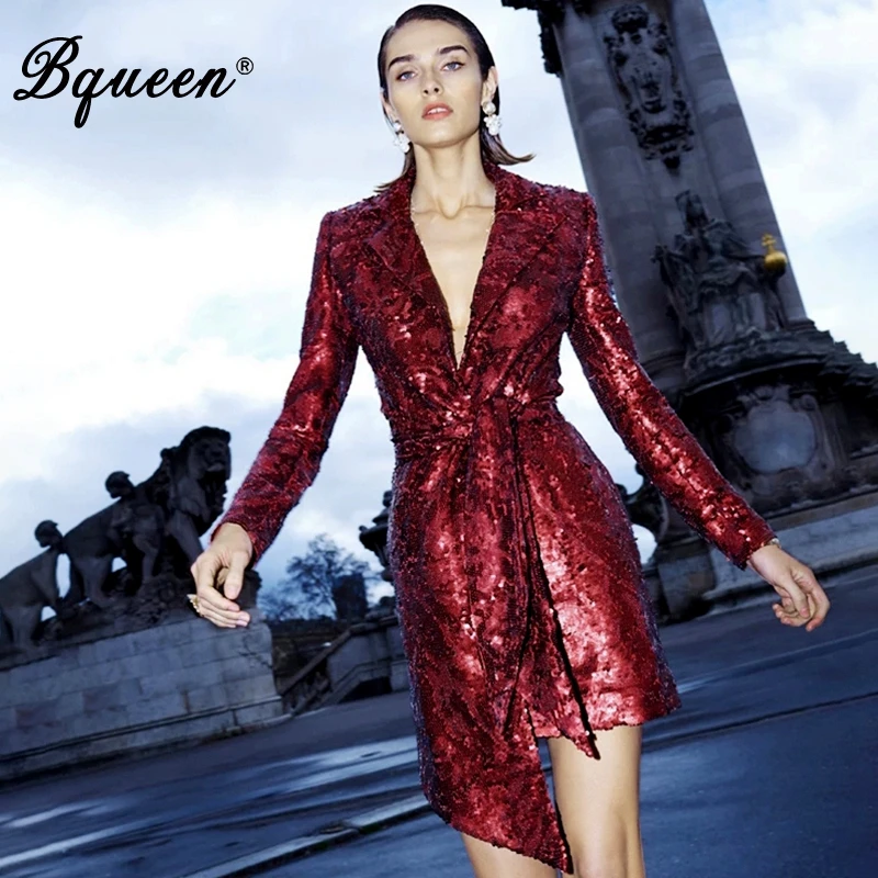 Новинка женское модное облегающее платье Bqueen сексуальное с длинным рукавом