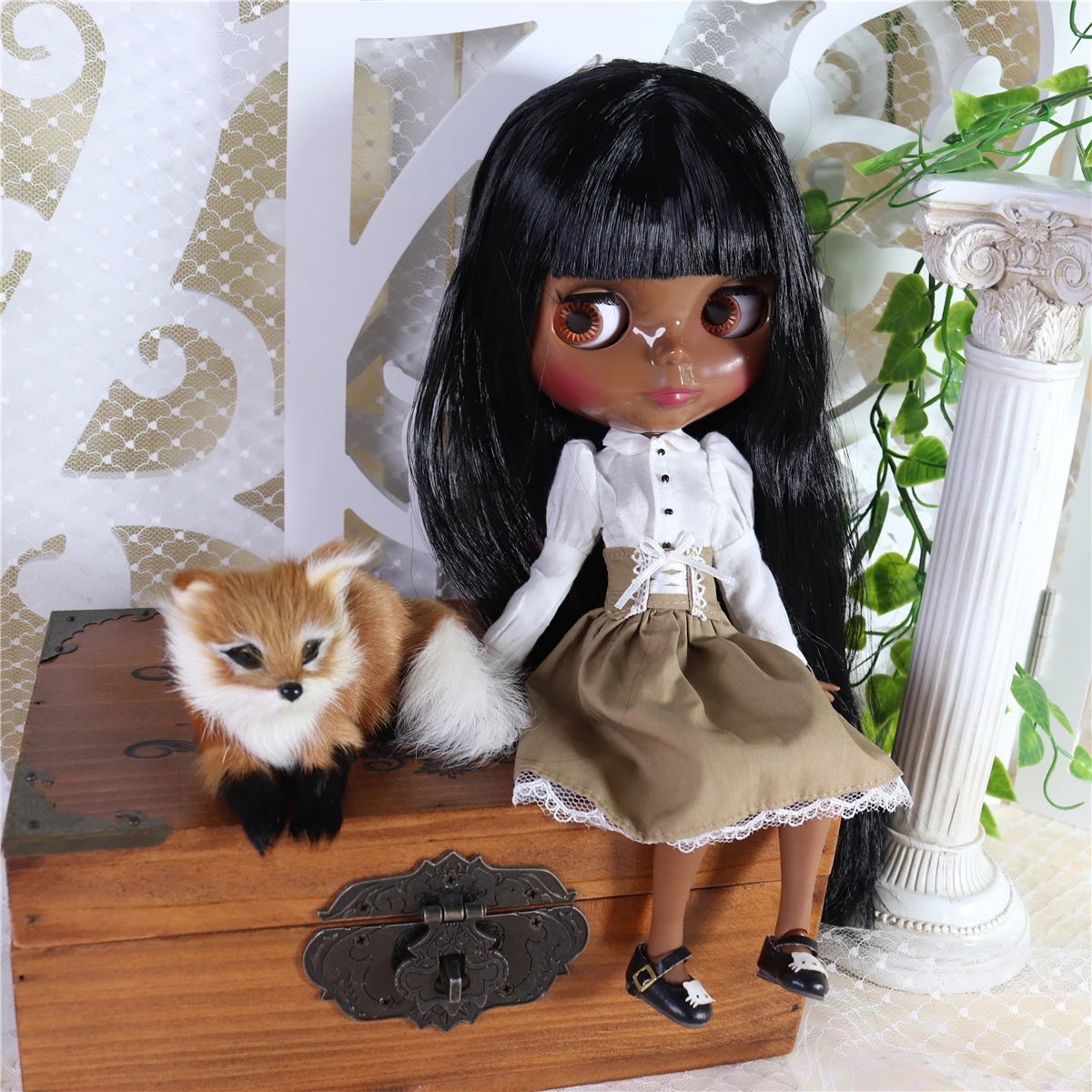ICY DBS Blyth doll licca body skirt wiith корсет и рубашка только одежда без куклы обуви|Куклы| |