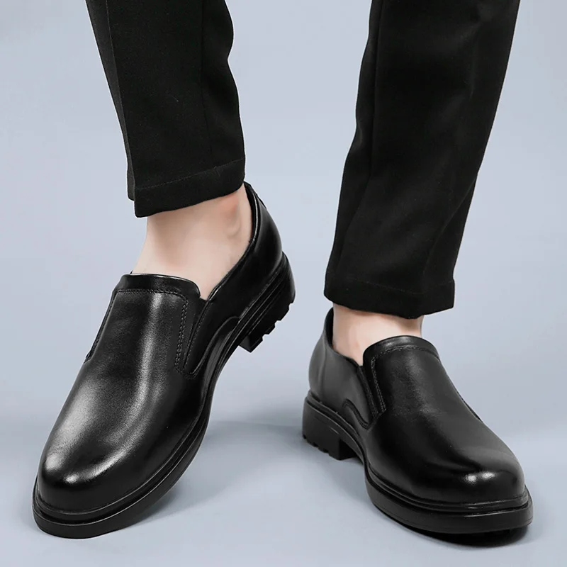 

Spring and autumn men's leather shoes top leather large size 38-49 lazy one foot driving soft leather fashion leisure shoes men