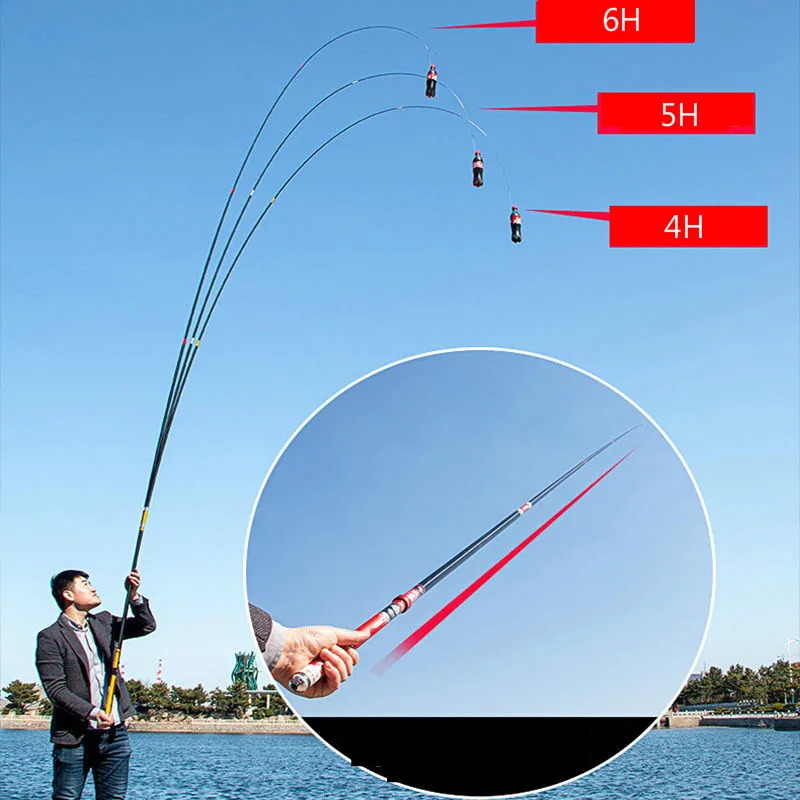 Carbon Hand Pole Telescopic Fishing Rod 3.6m-10m Ultra Light Hard Carp Fishing Poles Feeder 4H 5H 6H Spinning Olta Vara De Pesca enlarge