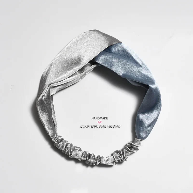 Новинка гладкая ткань Женская повязка для волос эластичная на голову модная