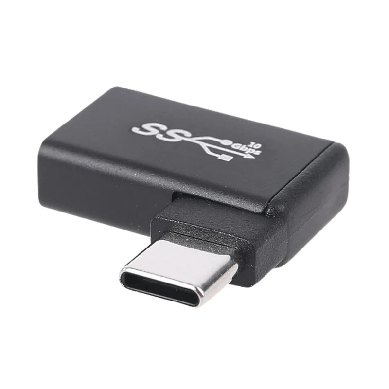 USB C to USB 3.0 Aluminum Adapter USB A 3.0 Female to 90 Degree 3.1 Type C Male Converter for Smartphone Flash Drives
