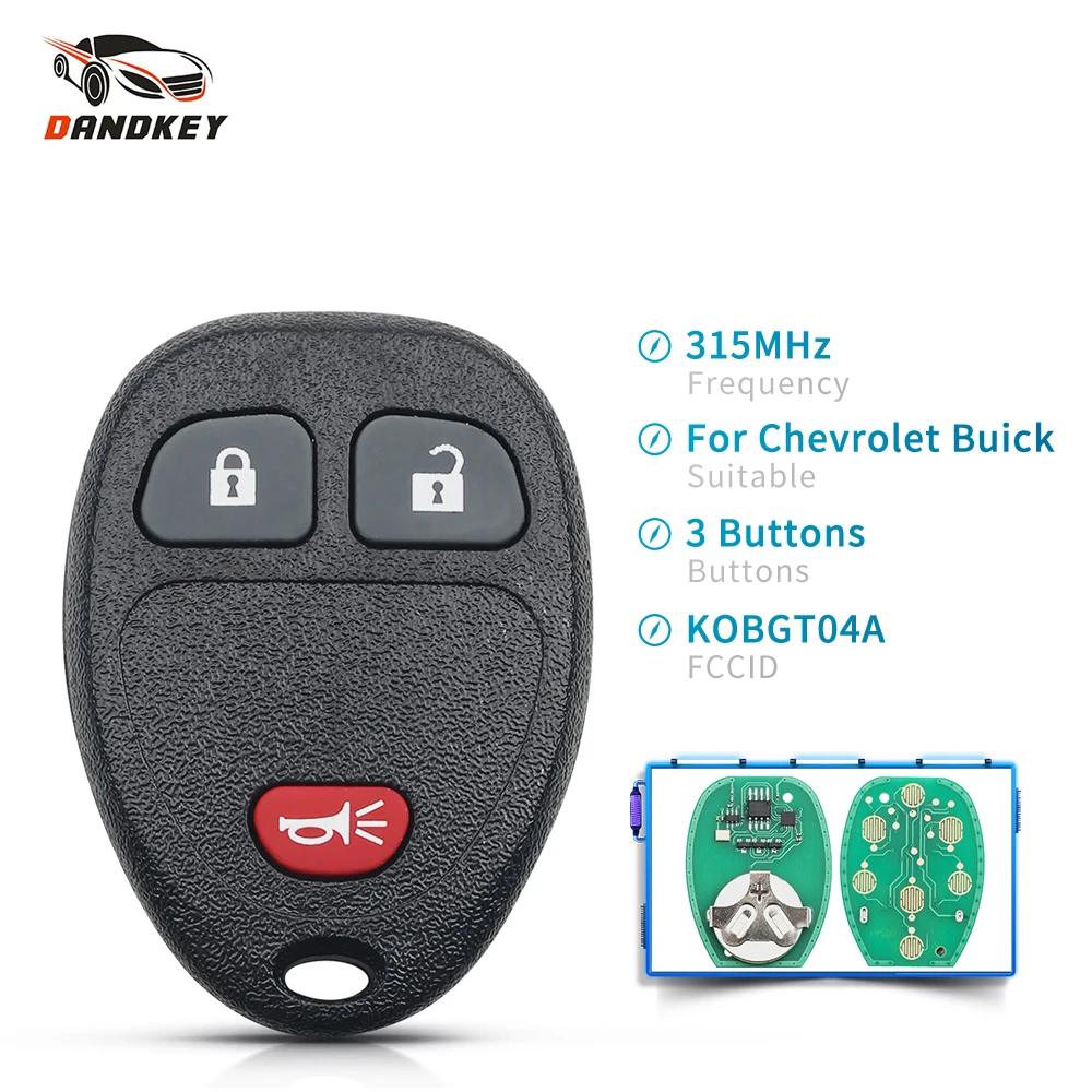 Dandkey умный телефон KOBGT04A для Chevrolet Buick анклава GMC Sierra Captiva Fob 315 МГц 3 кнопки
