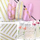 Металлическая самоклеящаяся лента для дизайна ногтей, 14x9 см, 1 шт.