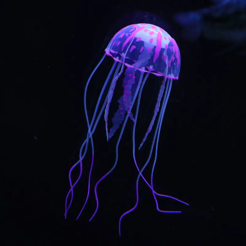 

5*15cm Artificial Swim Glowing Effect Jellyfish Aquarium Decoration Fish Tank Underwater Live Plant Luminous Ornament Landscape