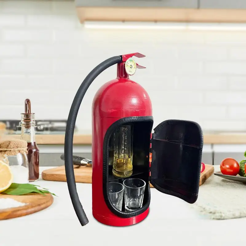 

Fire Extinguisher Mini Bar Novelty Liquor Wine Storage Boxes Creative Fire Extinguisher Shape Champagne Organizer Wine Storage