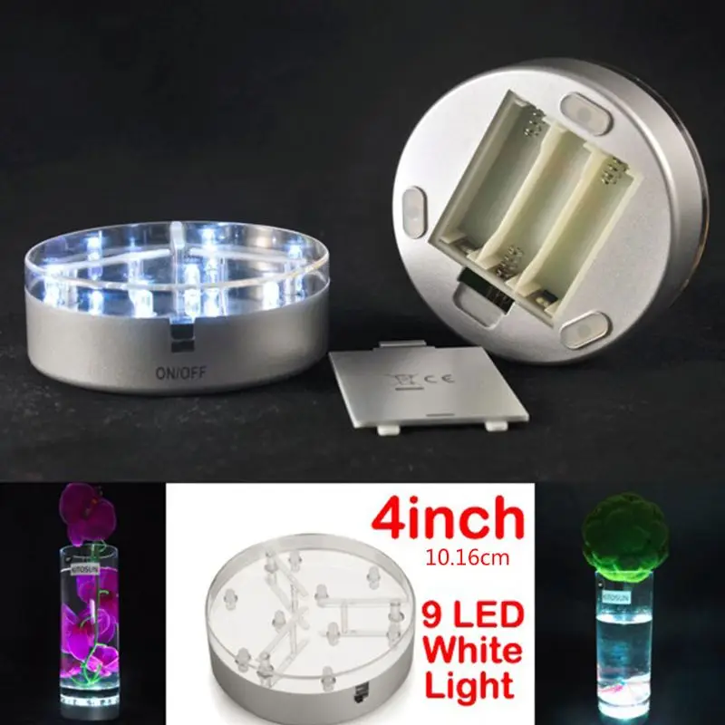 

LED Round RGB LED Base Vase Light Wedding Party Vase Base Light Remote Control