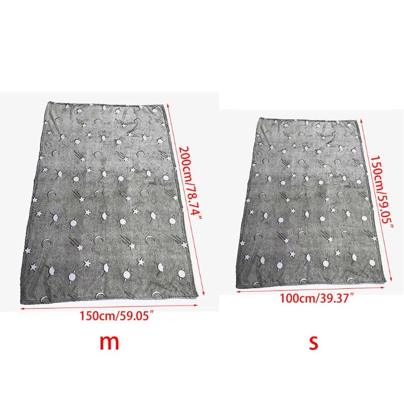 

Magic Blanket Children Luminous glow fluorescent corals top cloth flannel Blanket carpet home glow blanket in night
