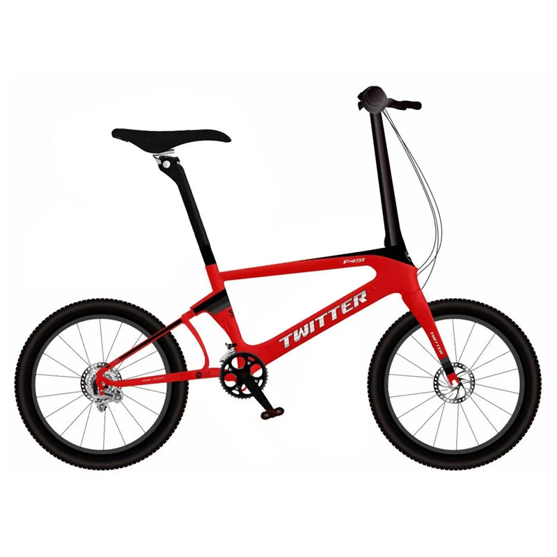

TWITTER F451 bicycle for men biking Newest Folding Bicycle S700-22Speed Hybrid DiscBrake Carbon Fiber Folding Bike mountain bike