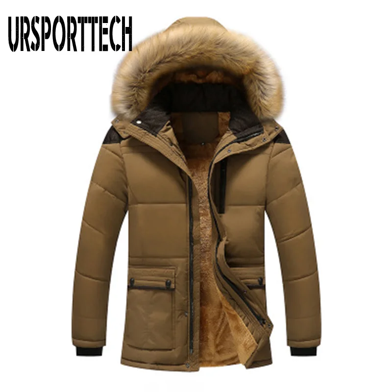 M-7XL Fur Collar Hooded Men Winter Jacket Men 2019 New Fashion Warm Wool Liner Man Jacket and Coat Windproof Male Parkas Casaco