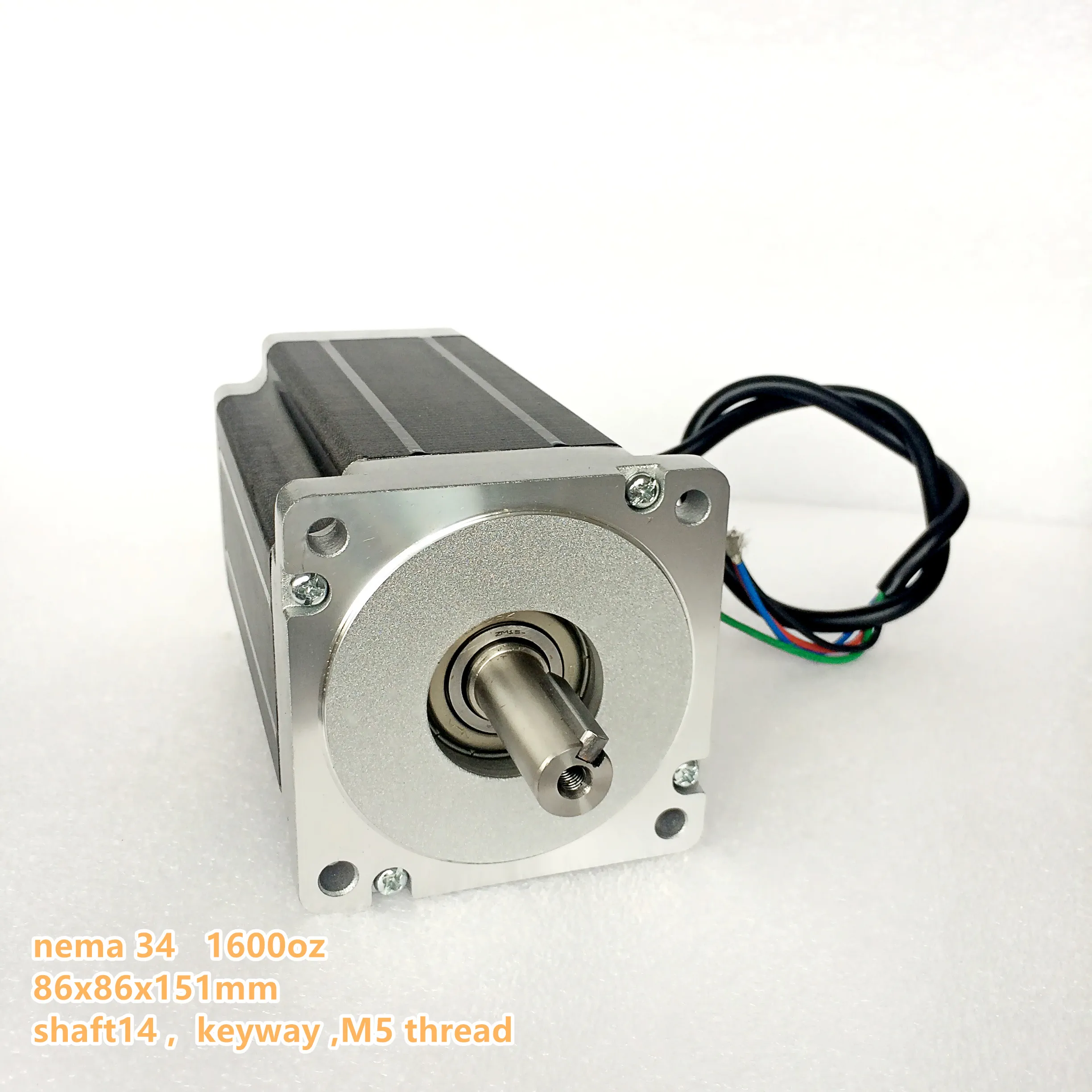 

free ship to EU NEMA34 stepper motor 6.0A 1600OZ with KEY M5 thread