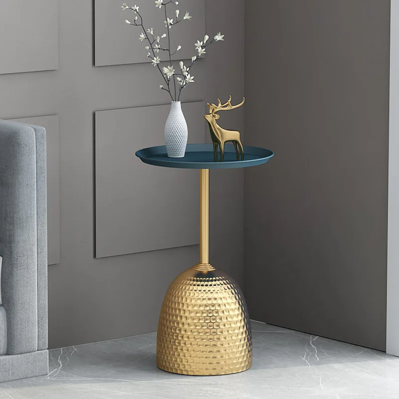 

Exquisite marble desktop Nordic simple creative light luxury iron tea table stable metal support living room sofa side table hig