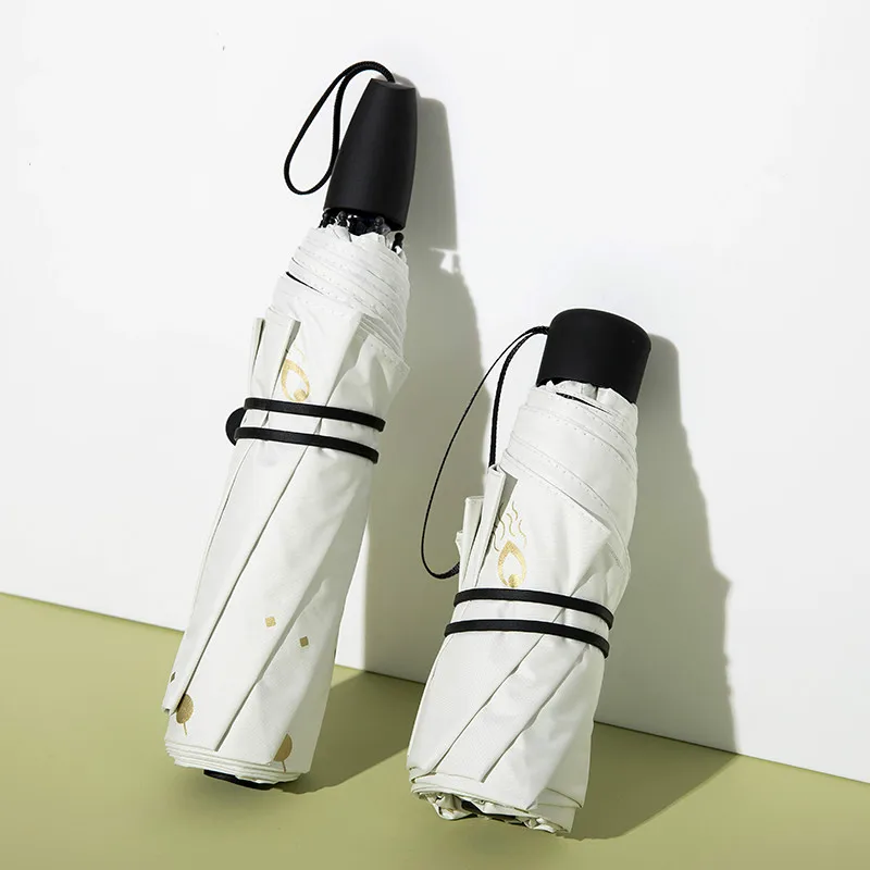 Детский мини зонт в капсулу пятислойный карманный с черным покрытием складной