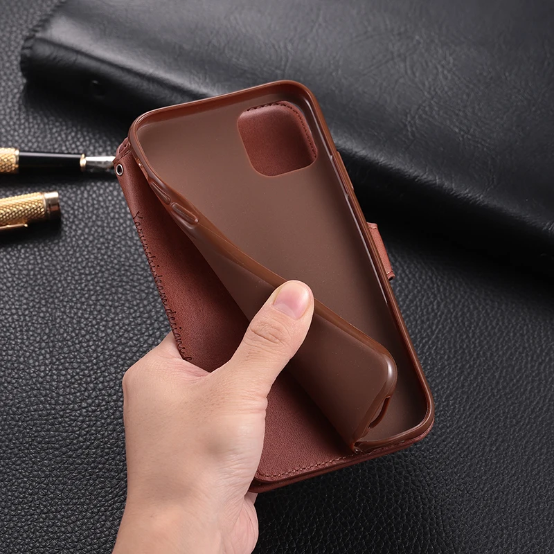 

Leather Case For iPhone 12 Pro Max Mini 360 Full Protect Retro Card Wallet Stand Cover For iPhone 11 Pro XS Max XR XS X 8 7 6 +