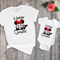 mommy and me happy camper tshirts 2021 camper shirts travel clothes family camping tee fashion outfits girls 3m
