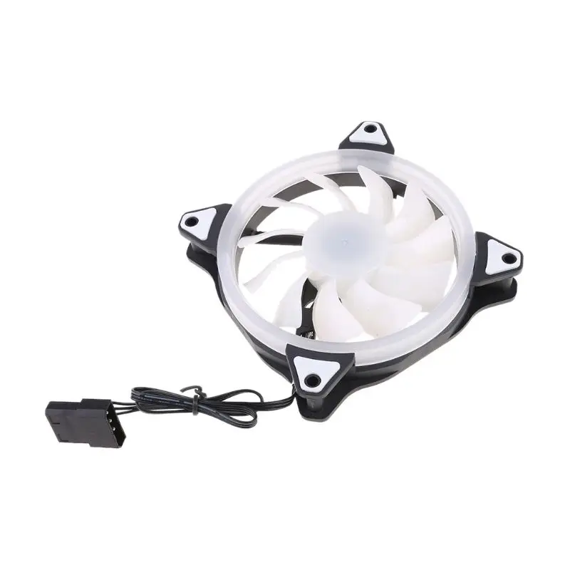 

1Set 120MM Computer PC Laptop Case Cooling Fan Adjustable RGB LED Light Cooler 27RB