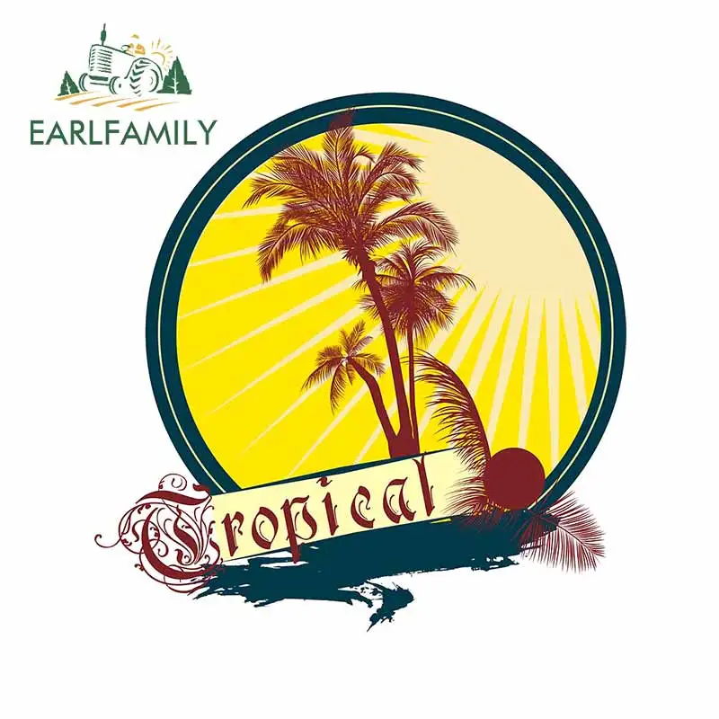 EARLFAMILY 13 см x 12 6 для тропического лета окна прекрасная наклейка граффити