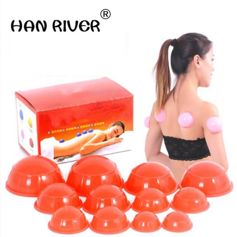HANRIVER &quotHome therapy massager hygroscopic cans of mother and son 12 silicone cupping pack the new gift " | Красота и