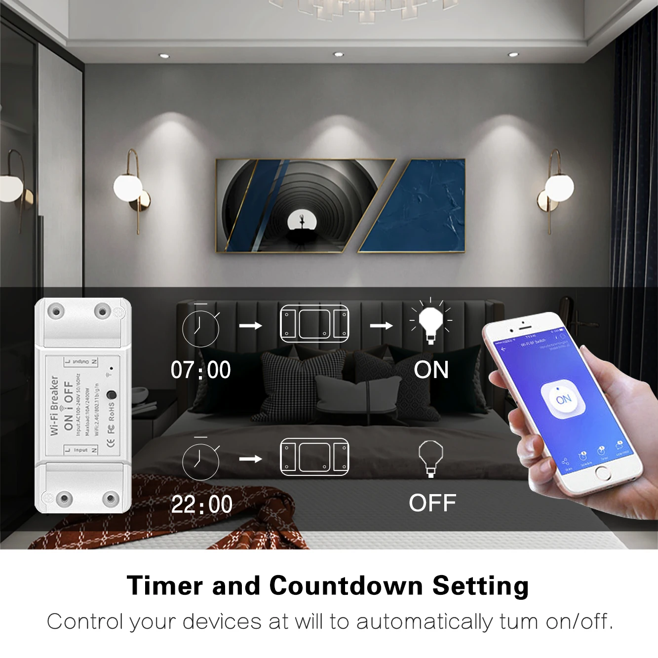 UBARO приложение Tuya Wi-Fi Smart Life Беспроводной дистанционного сенсорный выключатель