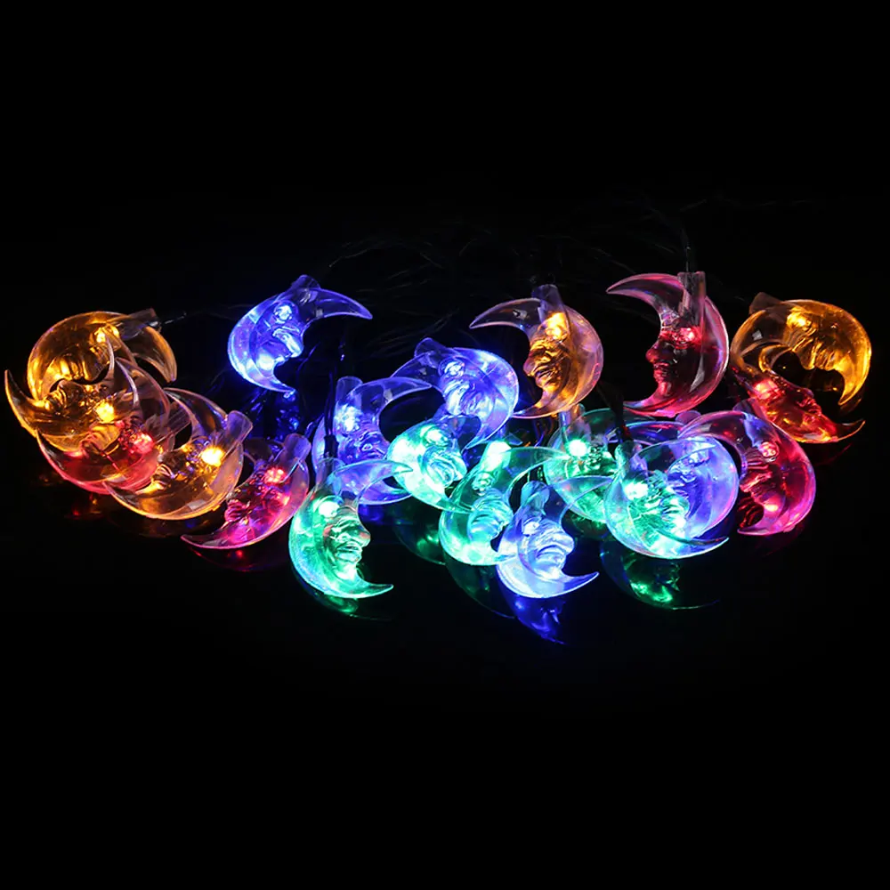 Светодиодный светильник в форме Луны сказочные огни на солнечных батареях